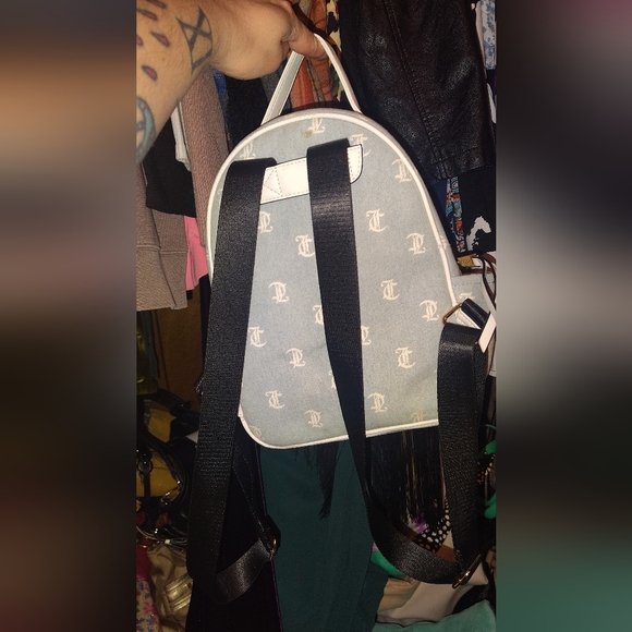 Juicy Couture Light Blue Designer Backpack - Picture 2 of 2